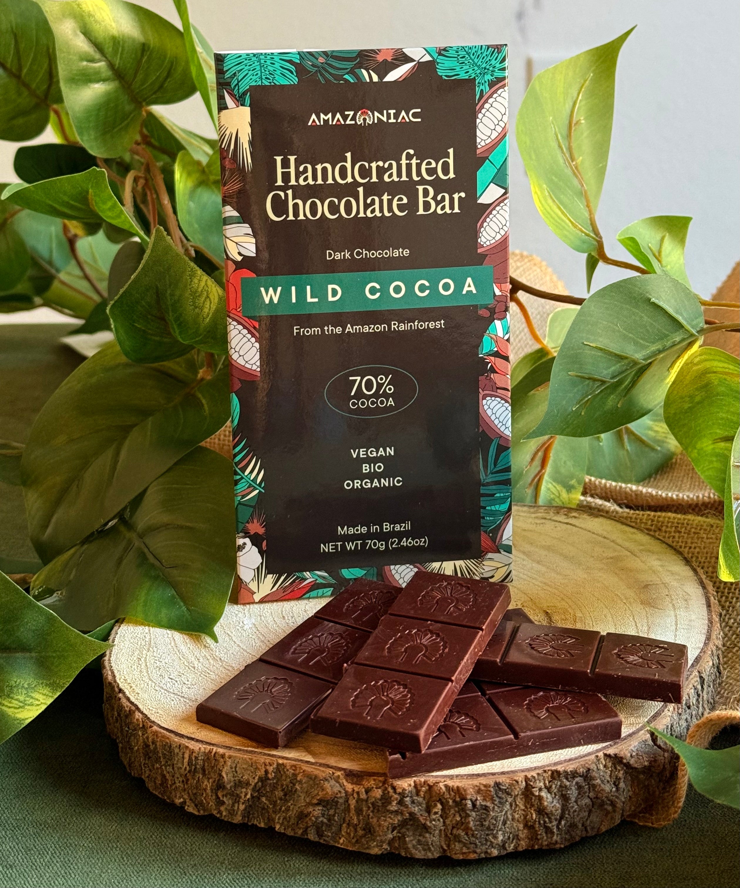 Dark Chocolate Bar - Wild Cocoa 70%